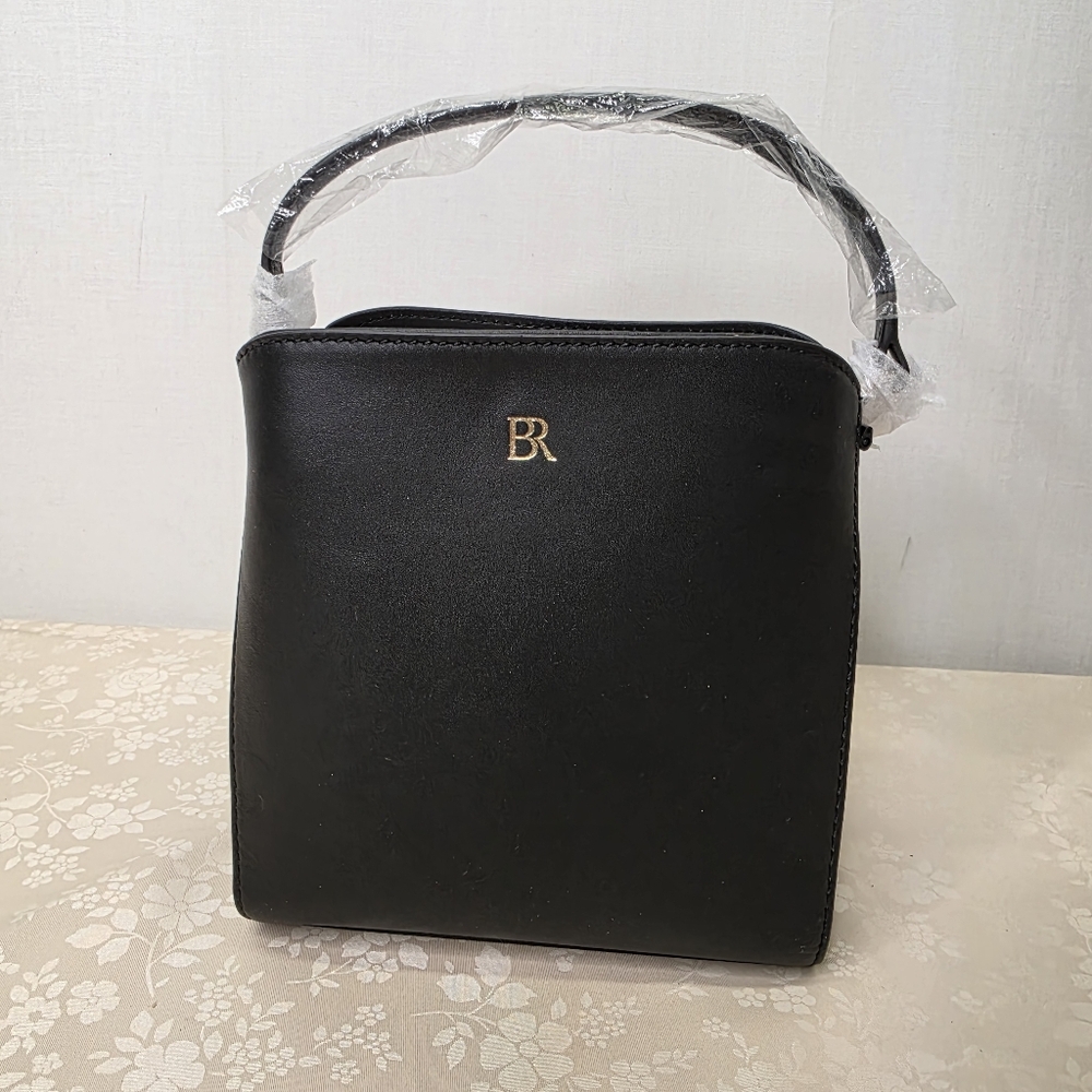 NWT Banana Republic Black Leather Mini Bucket Bag Crossbody